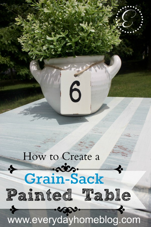 How to Create a Grain-Sack Painted Table by The Everyday Home
