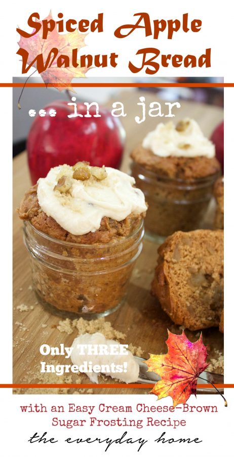 Spiced Apple Walnut Bread Recipe in a Jar | The Everyday Home | www.everydayhomeblog.com